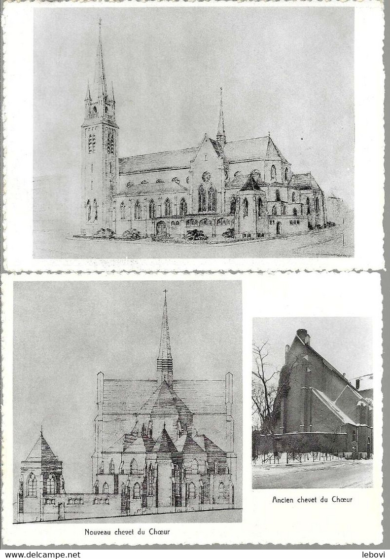 : IXELLES « Eglise Sainte Croix » - Nels Bromurite – Lot De 2 CP - Elsene - Ixelles