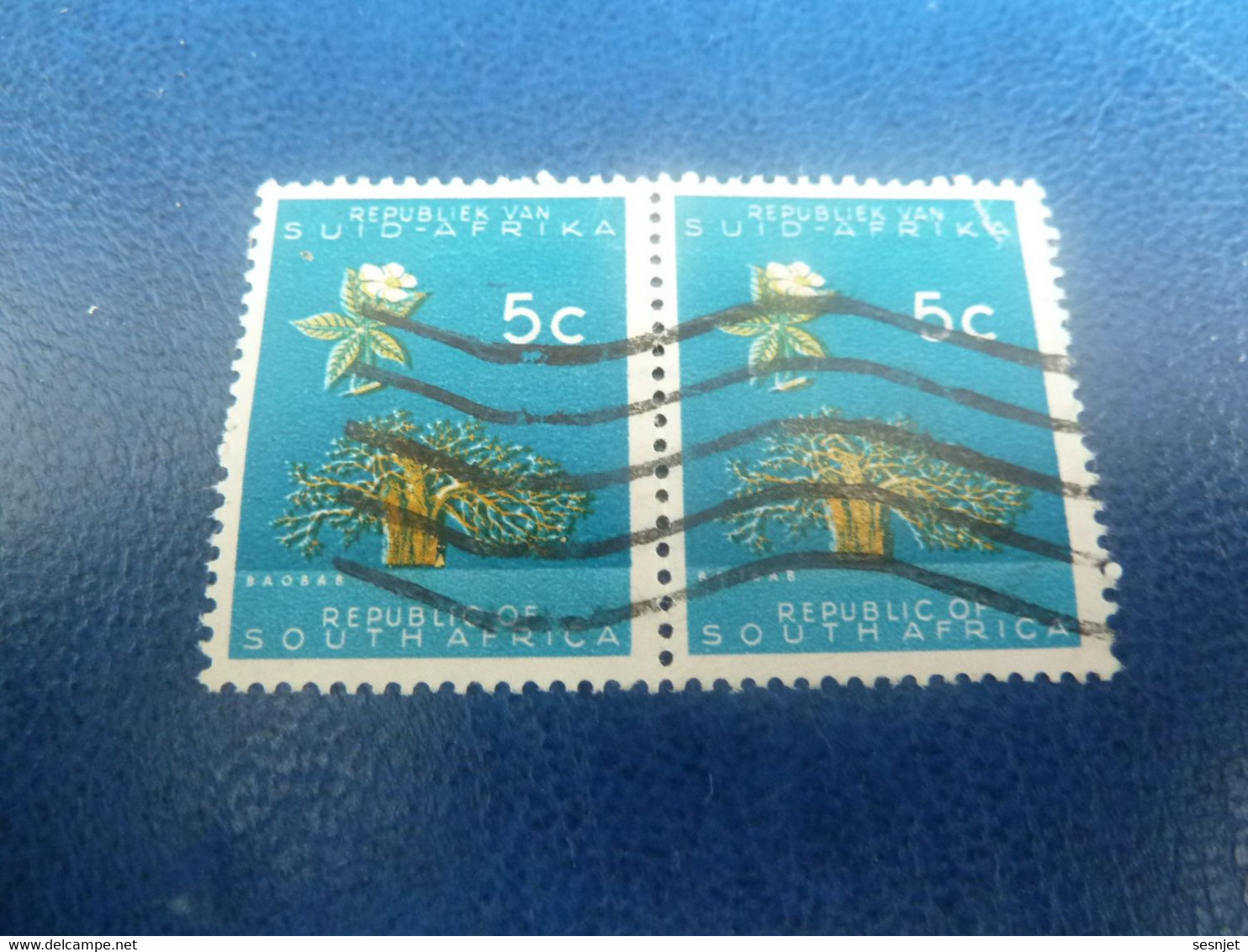 Republiek Van Suid-Africa - Baobab - 5 C. - Multicolore - Double Oblitérés - Année 1968 - - Used Stamps