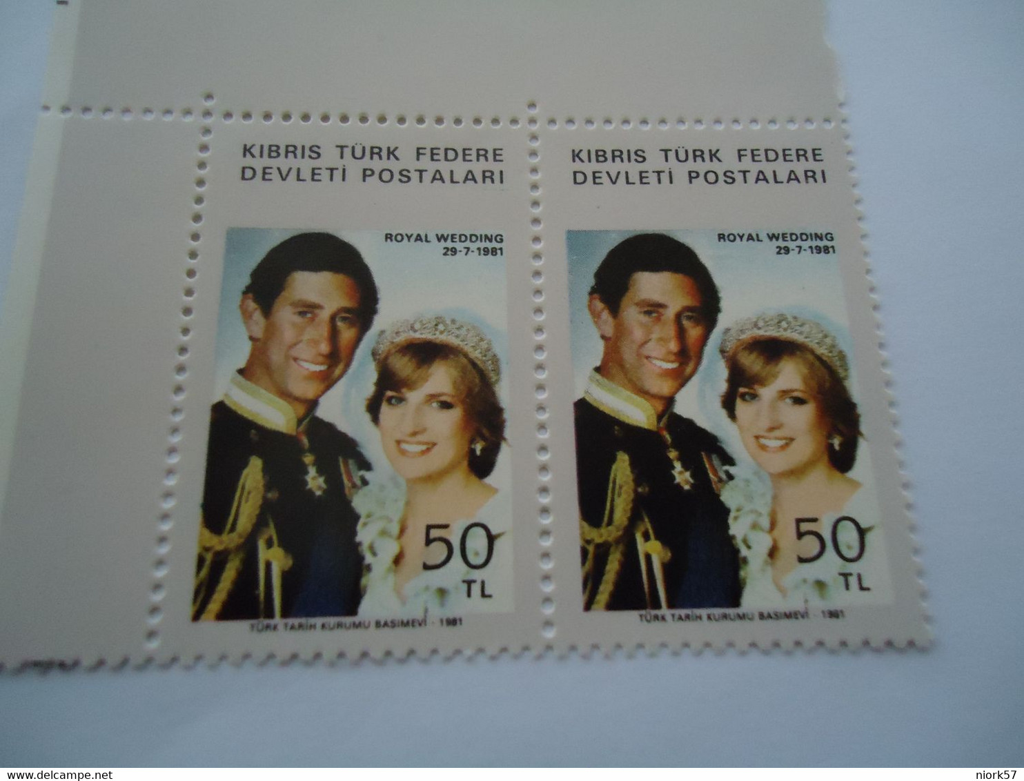 CYPRUS TURKEY MNH  STAMPS  PAIR    WEDDING  DIANA - Otros & Sin Clasificación