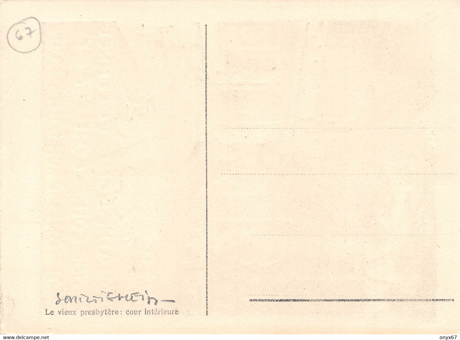 SCHILTIGHEIM-67-Bas-Rhin-carte Dessinée-dessin-Illustrateur Goetzelt-Vieux Presbytère-Cour Intérieur-GRAND FORMAT-10X15 - Schiltigheim