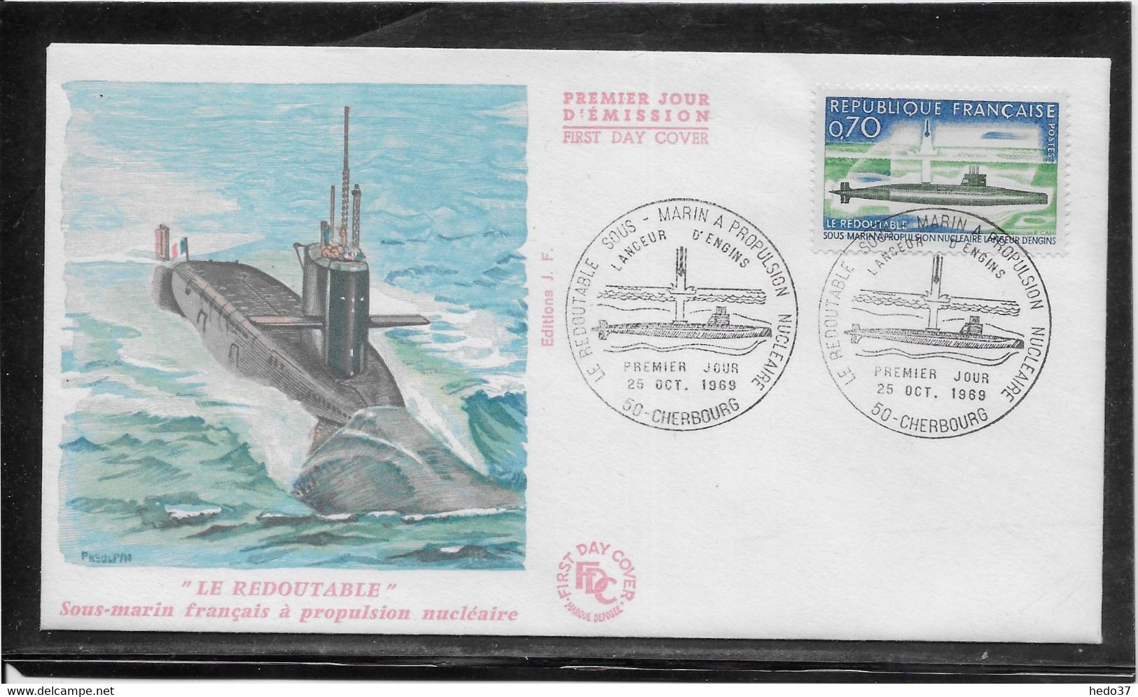 Thème Sous-marins - France - Enveloppe - Submarinos