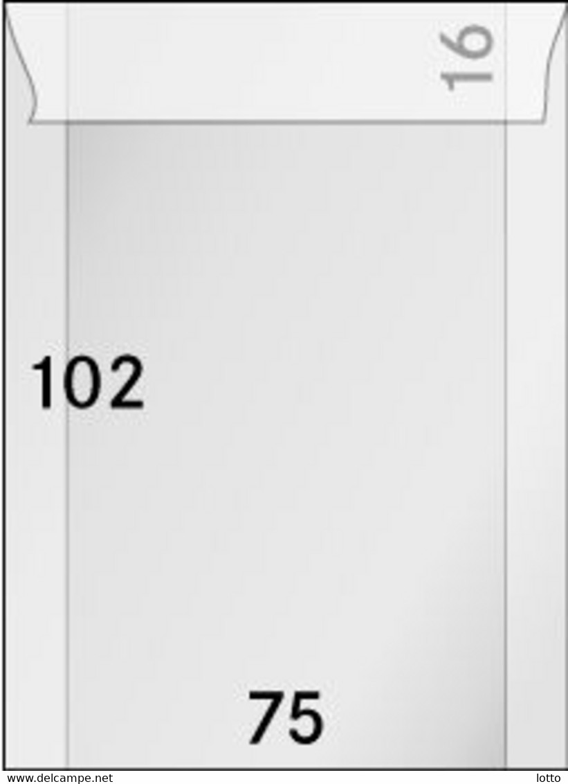 Lindner Pergamin-Tüten (704), 75 X 102 + 16 Mm Klappe, 500er-Packung - NEU OVP - Sobres Transparentes