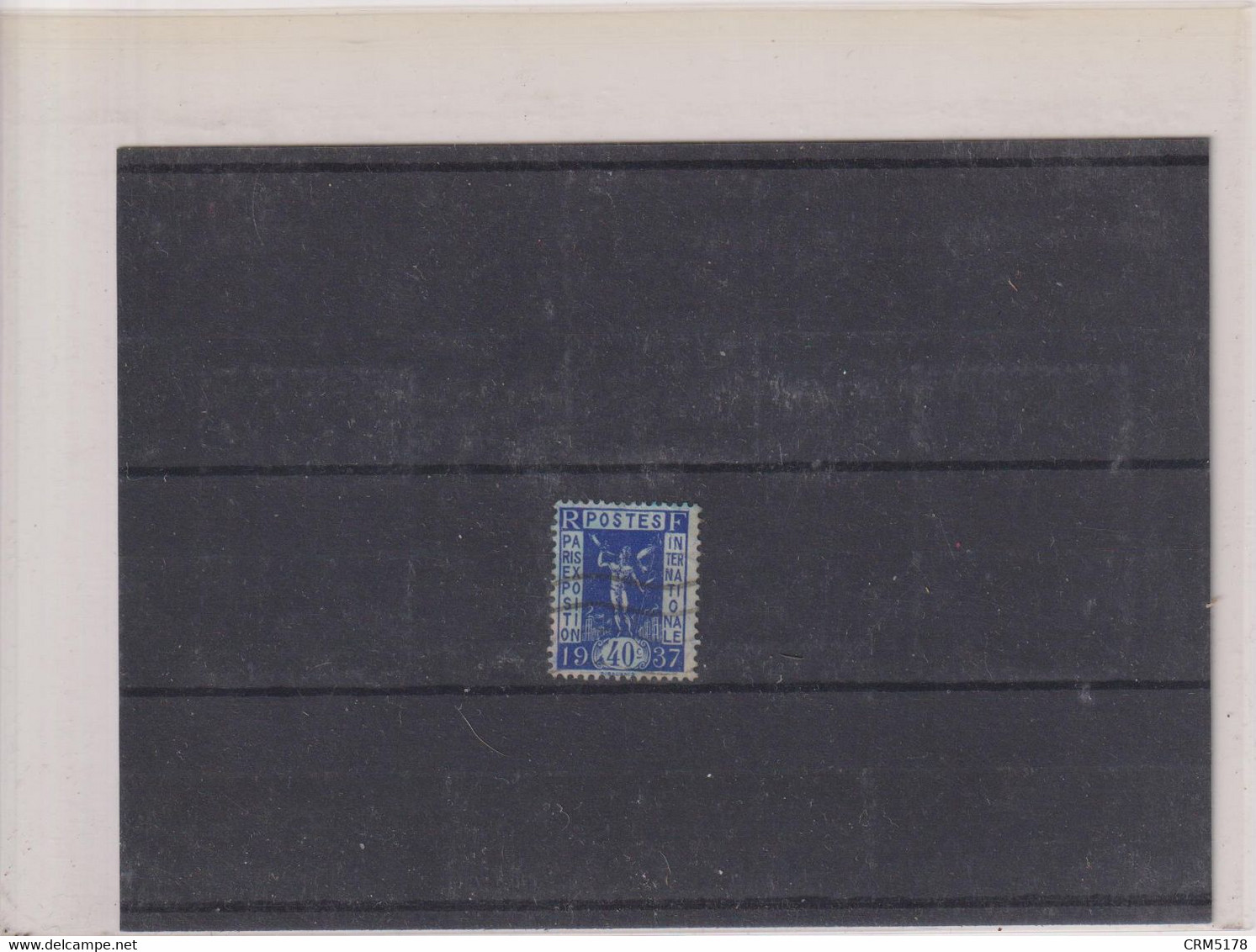 FRANCE-VARIETE- TP N°324 OB-VARIETE- BLEU SUR BLEU-défaut D'essuyage-1936 - Used Stamps