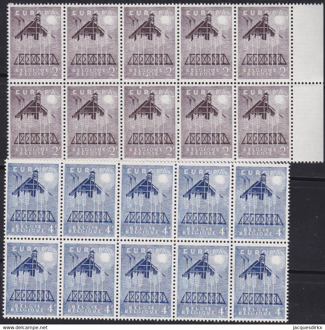 Belgie   .   OBP  .   1025/1026   Blokken 10 Zegels    .   **    .   Postfris     .  /  .   Neuf  SANS Charnière - Unused Stamps