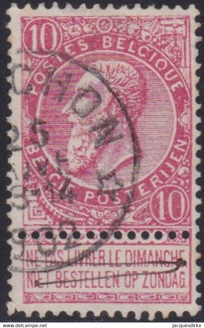 Belgie   .   OBP  .   58   .    Barchon      .    O     .    Gebruikt       .  /  .    Oblitéré - 1893-1900 Fijne Baard