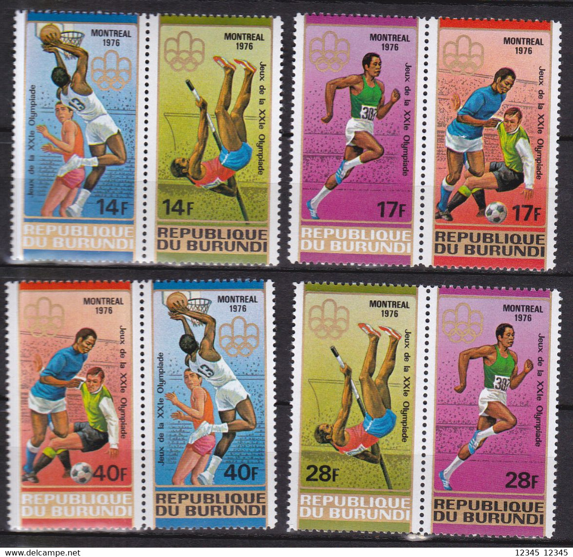 Burundi 1976, Postfris MNH, Olympic Games (2 Scans) - Burundi