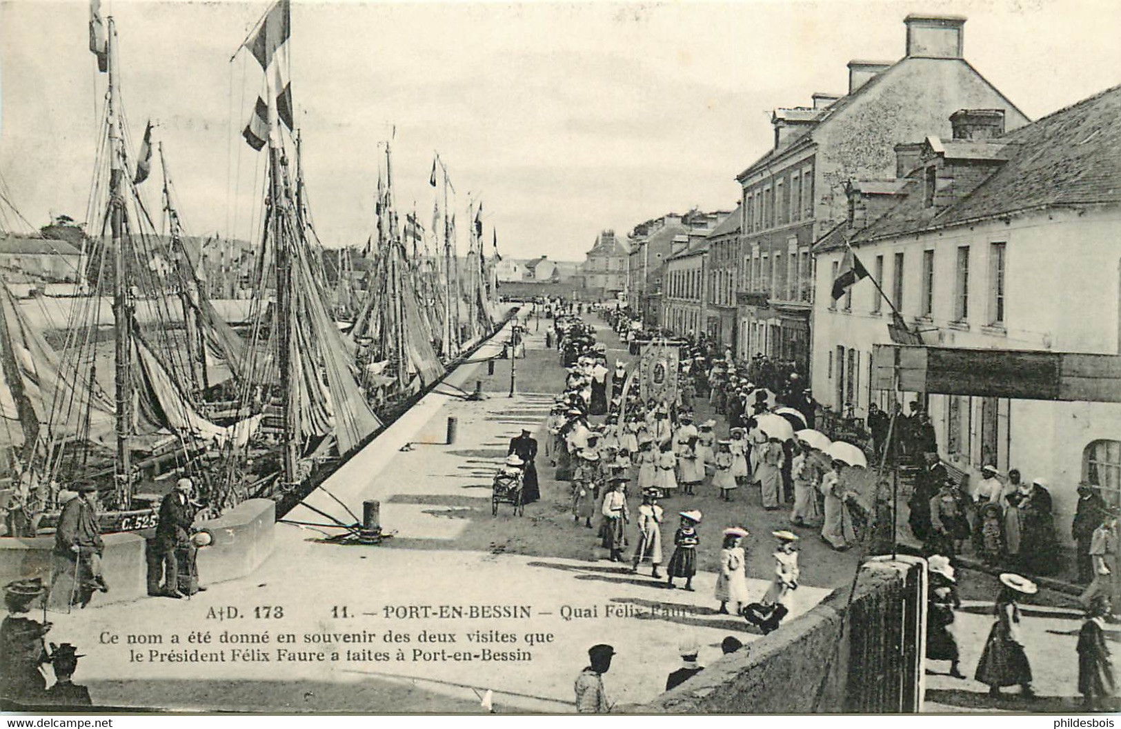 CALVADOS  PORT EN BESSIN  Quai Felix Faure - Port-en-Bessin-Huppain