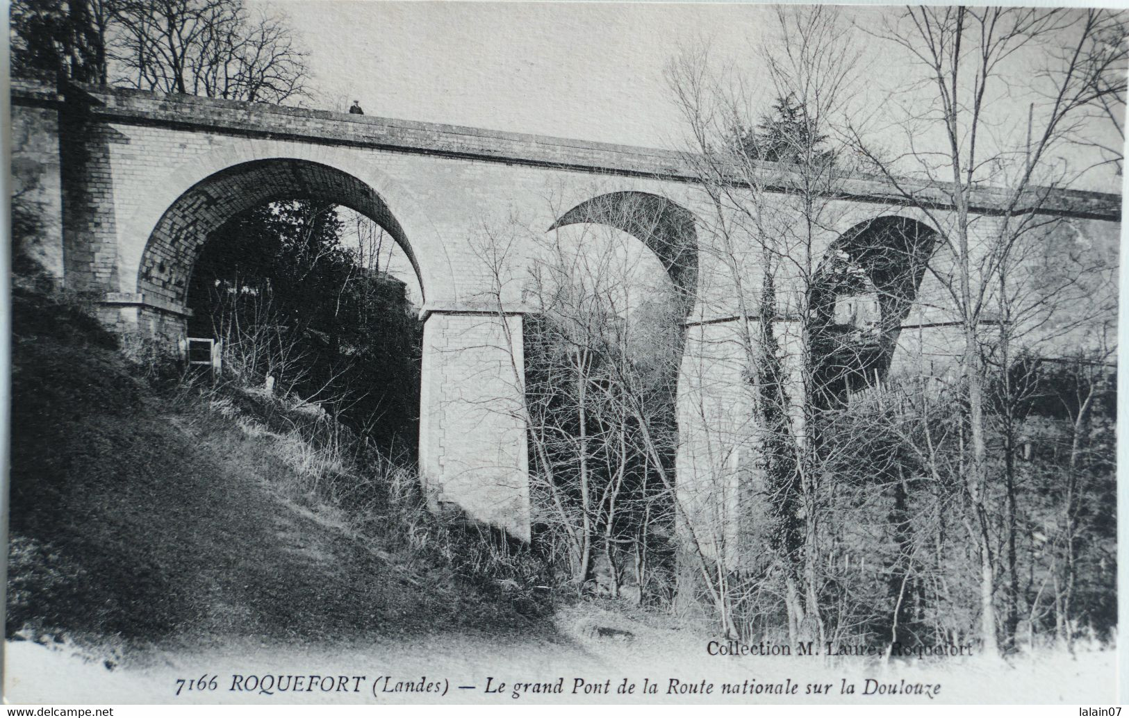 C. P. A. : 40 : ROQUEFORT : Le Grand Pont De La Route Nationale Sur La Doulouze - Roquefort