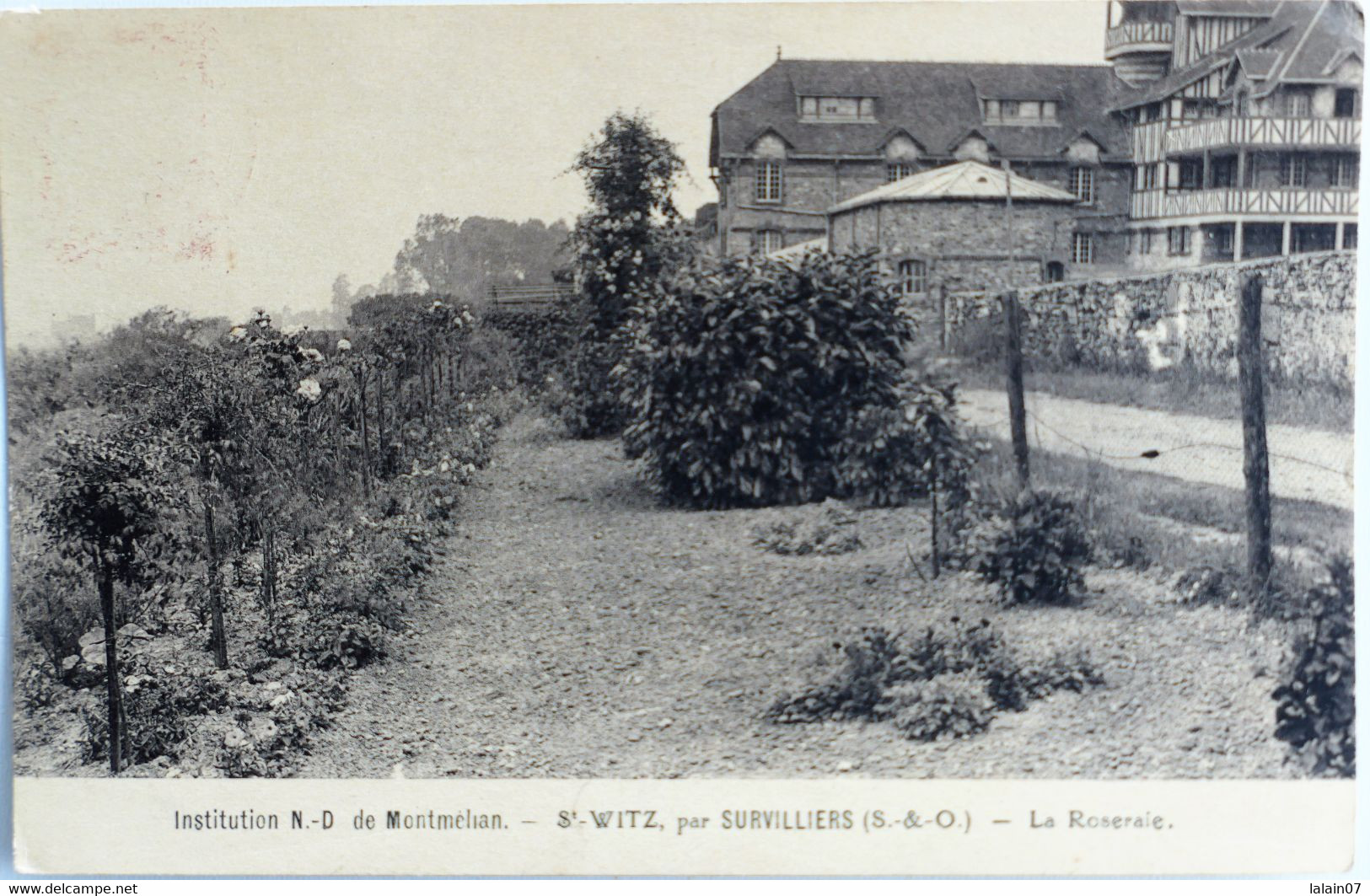 C. P. A. : 95 SAINT-WITZ : Institution N. D. De Montmélian, La Roseraie, Timbre En 1938 - Saint-Witz