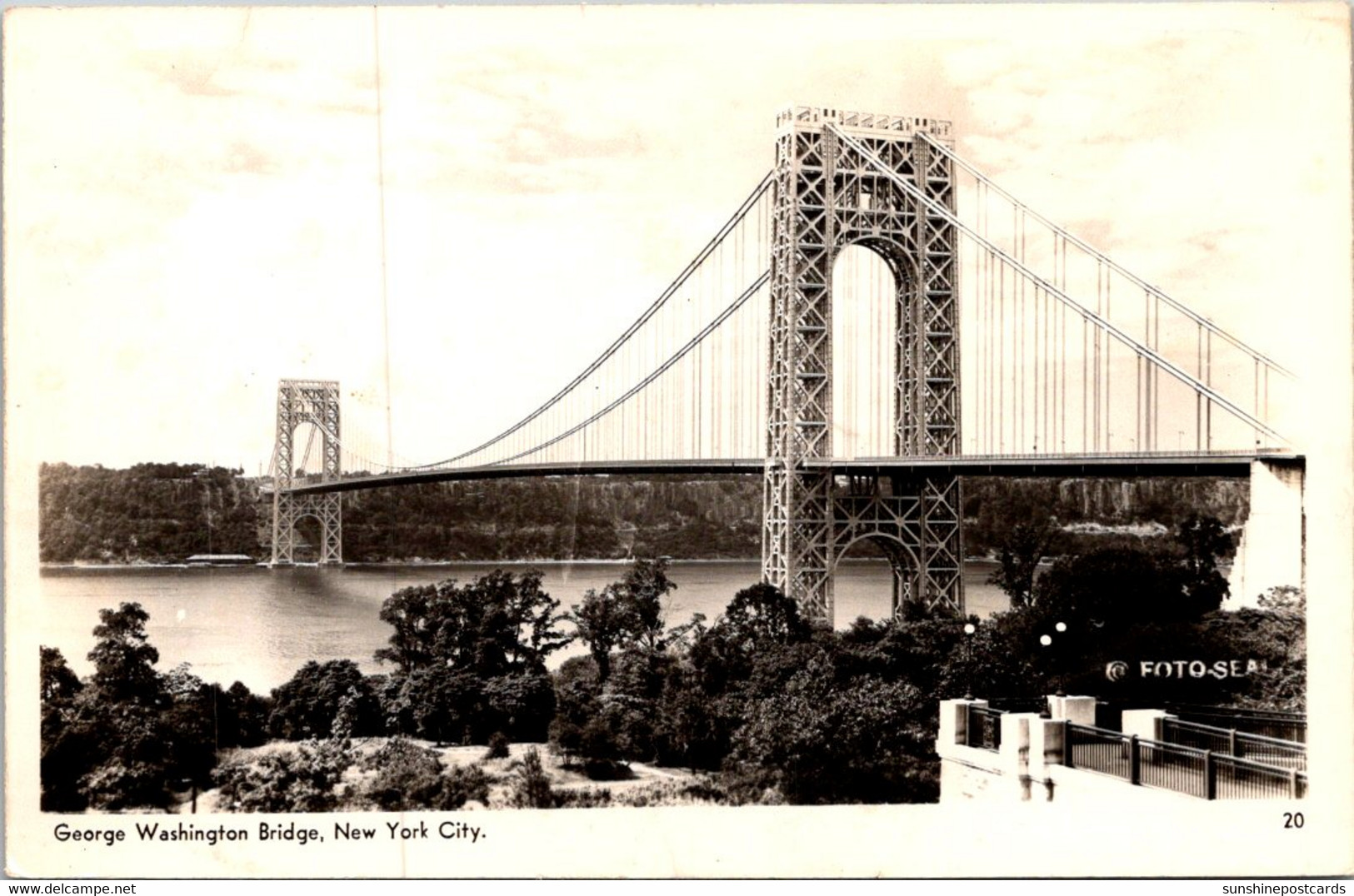 New York City George Washington Bridge Real Photo - Bridges & Tunnels