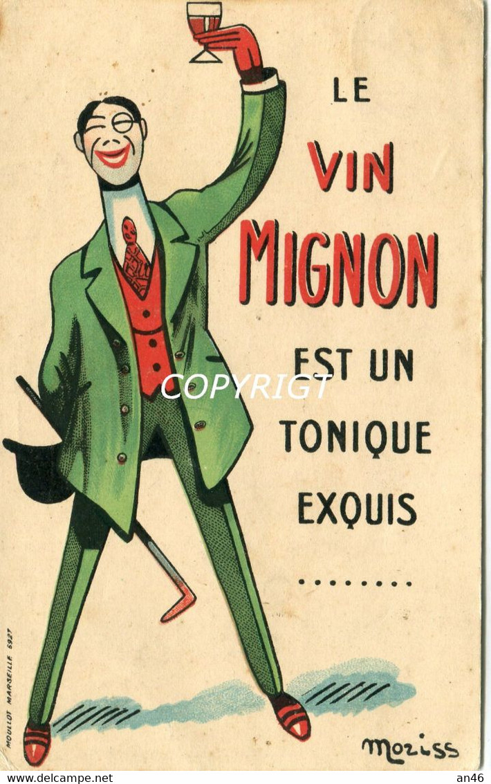 PUBBLICITA' -ADVERTISING-ILL. Moriss- Le Vin Mignon Est Un Tonique Exquis-Vg-2 Scann- - Publicidad