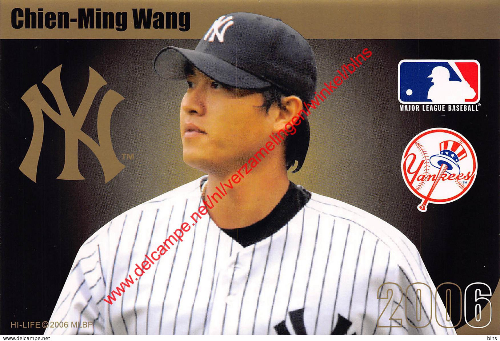 Chien-Ming Wang - 王建民  Wáng Jiànmín - 2006 - Major League Baseball - New York Yankees  - Baseball Postcard - Autres & Non Classés