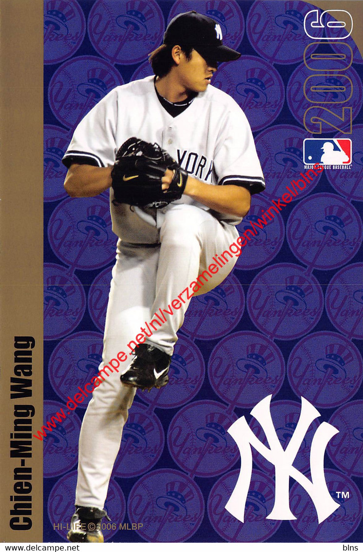 Chien-Ming Wang - 王建民  Wáng Jiànmín - 2006 - Major League Baseball - New York Yankees  - Baseball Postcard - Andere & Zonder Classificatie