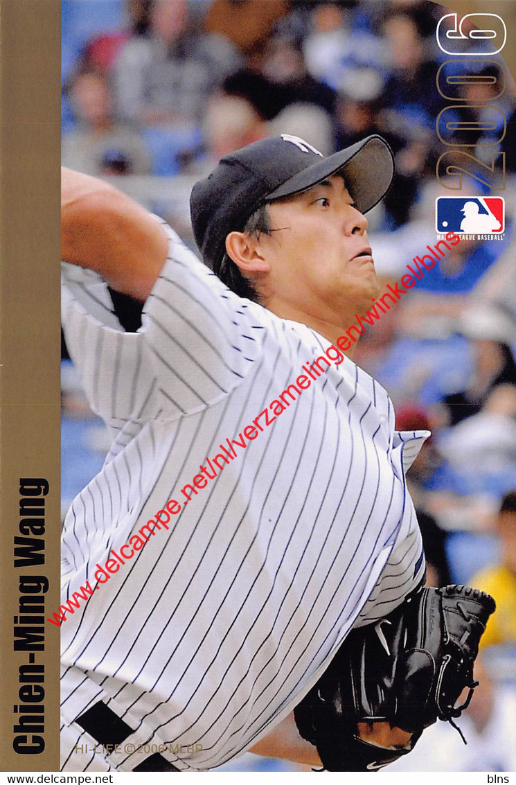 Chien-Ming Wang - 王建民  Wáng Jiànmín - 2006 - Major League Baseball - New York Yankees  - Baseball Postcard - Andere & Zonder Classificatie