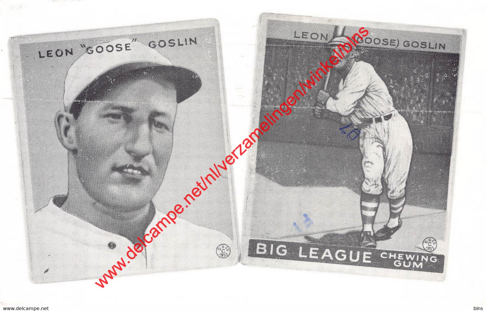 Leon Allen Goose Goslin  - Baseball Postcard - Other & Unclassified