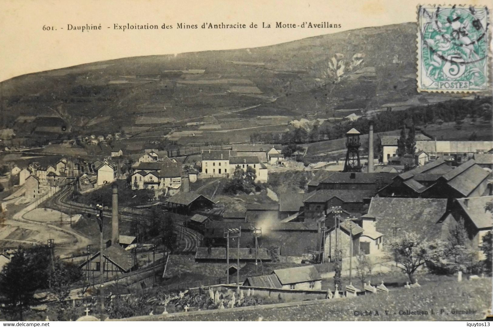 C.P.A. [38] Isère >  LA MOTTE D'AVEILLANS - Vue D'Ensemble De L'Exploitation Des Mines D'Anthracite - Daté 1906 - TBE - Motte-d'Aveillans