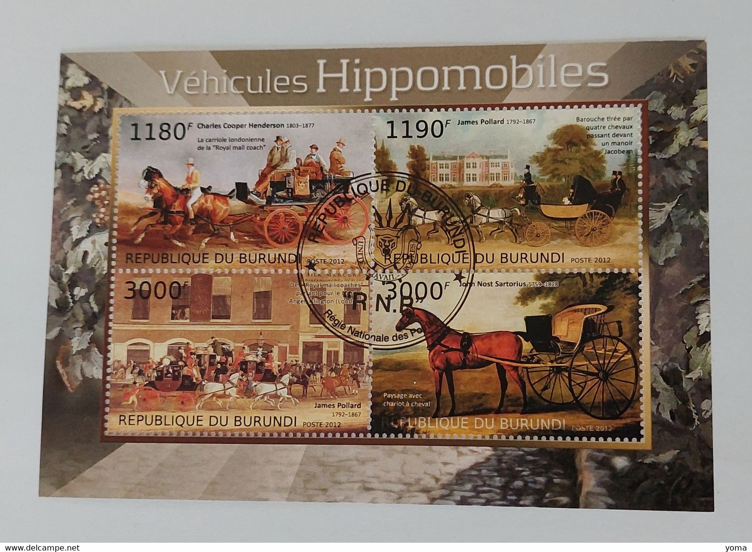 N° 1838 à 1841       Véhicules Hippomobiles  -  Chevaux - Usati