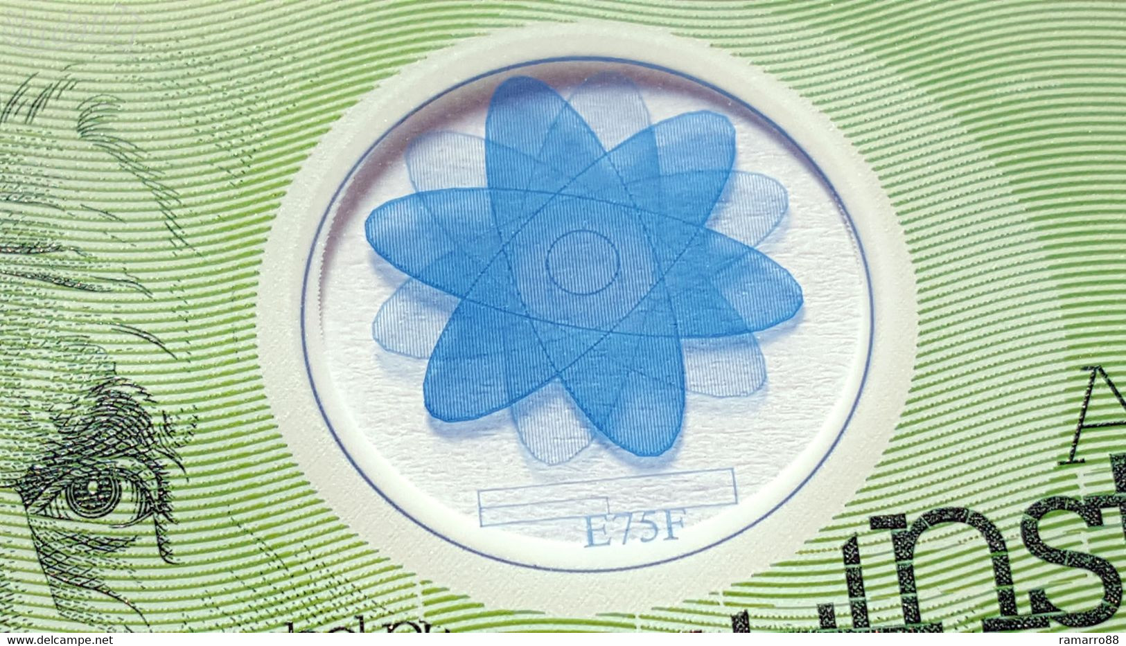 De La Rue - Albert Einstein 5 - Guardian Polymer Specimen Test Note Unc - Fiktive & Specimen