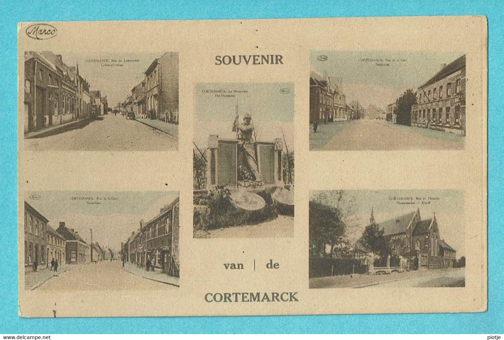 * Kortemark - Cortemarck * (Marco Marcovici - Patisserie A. Spijckijnck) Souvenir De Cortemarck, Rue De La Gare, Old - Kortemark