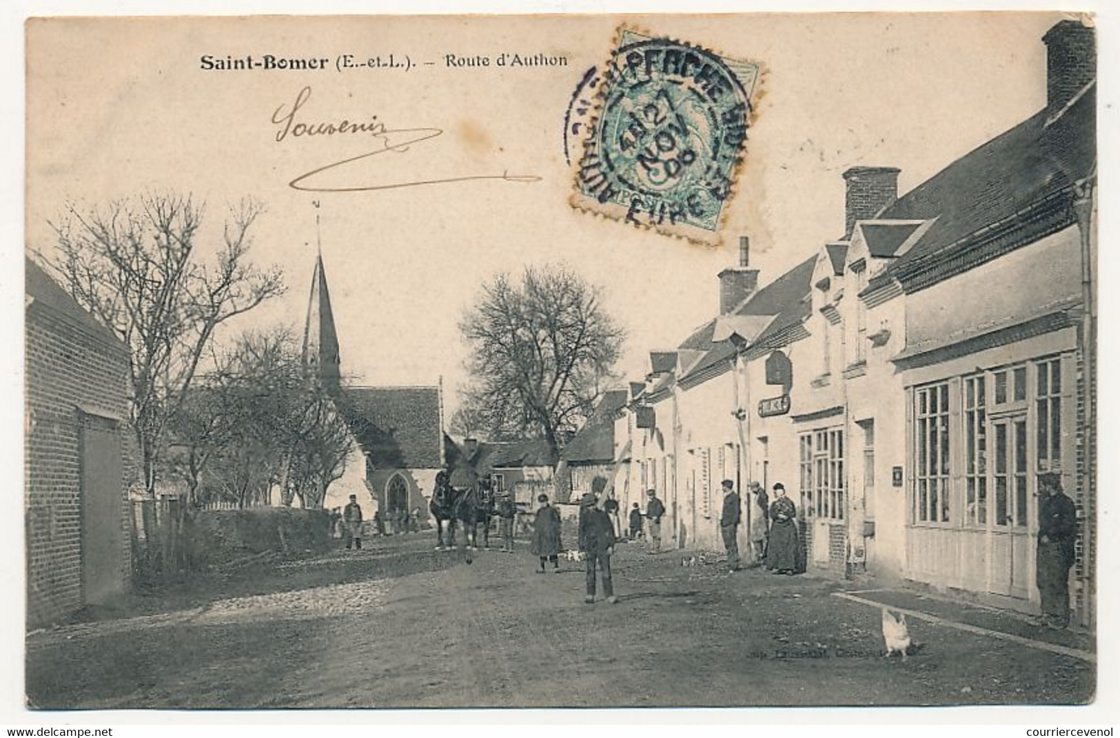 CPA - SAINT BOMER (Eure Et Loir) - Route D'Authon - Autres & Non Classés