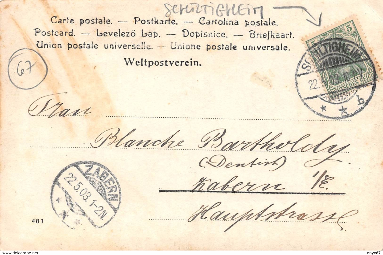 Carte Postale Photo SCHILTIGHEIM-67-Bas-Rhin-Maison D'Habitation Mai 1903 - Schiltigheim