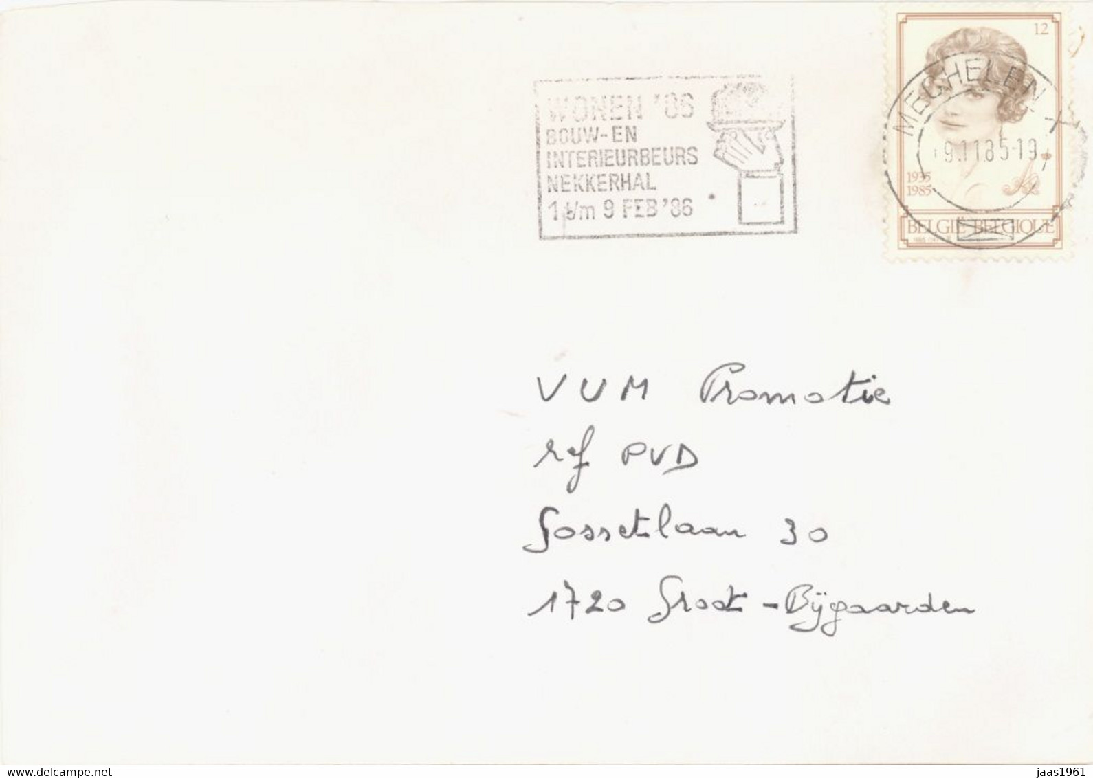 BELGIUM. POSTMARK MECHELEN. 1986 - Otros & Sin Clasificación