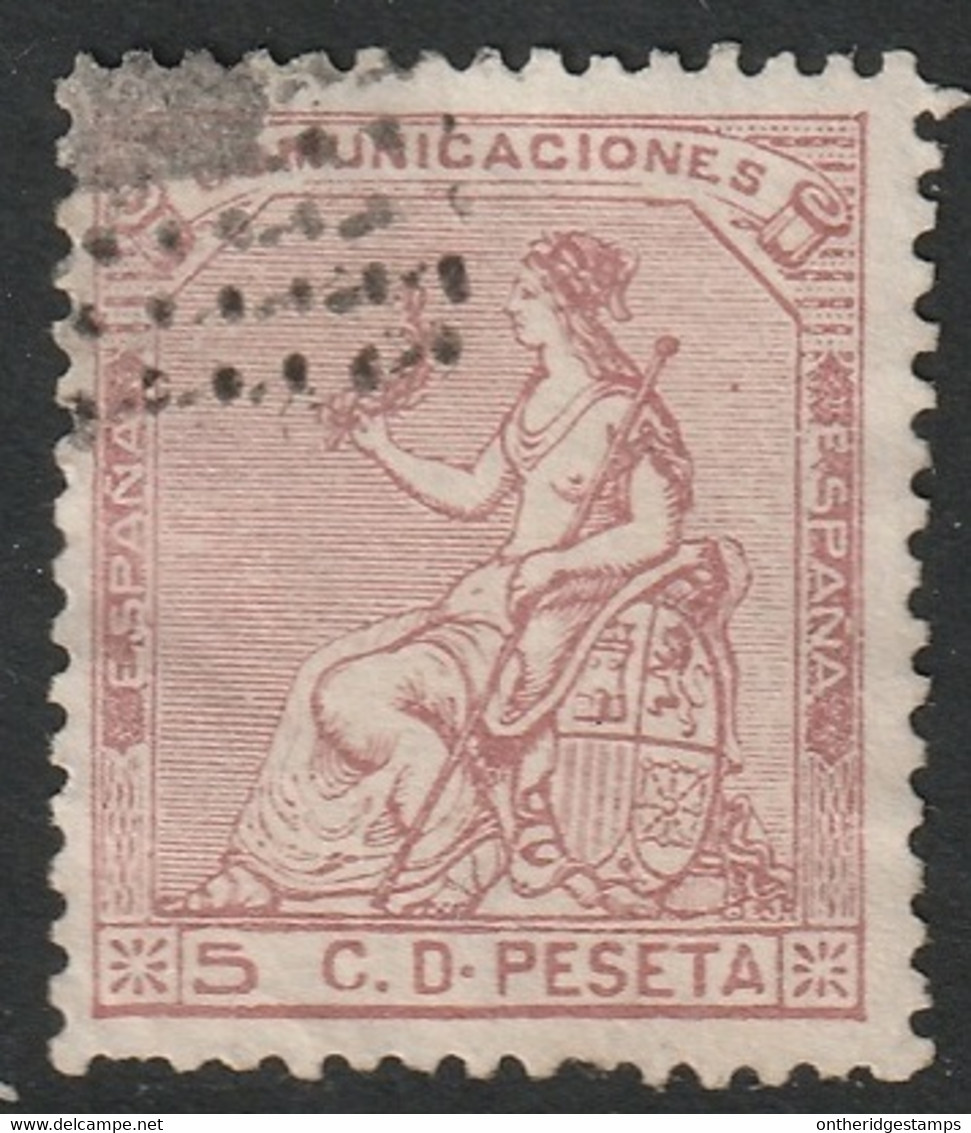 Spain 1873 Sc 192 Espana Ed 132 Yt 131 Used Rumbo De Puntos Cancel - Usados