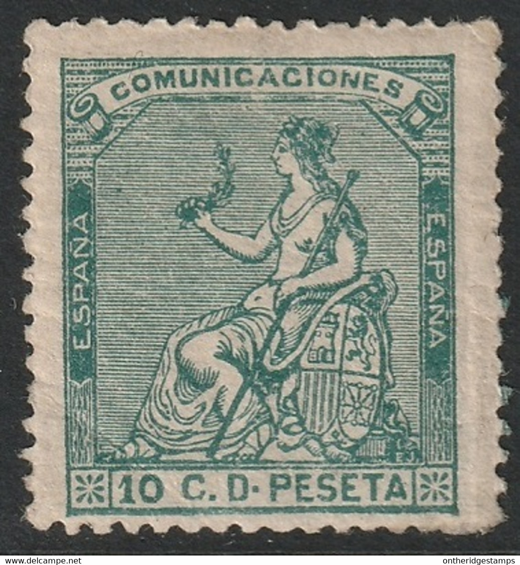 Spain 1873 Sc 193 Espana Ed 133 Yt 132 MLH* Corner Fold Toning - Unused Stamps