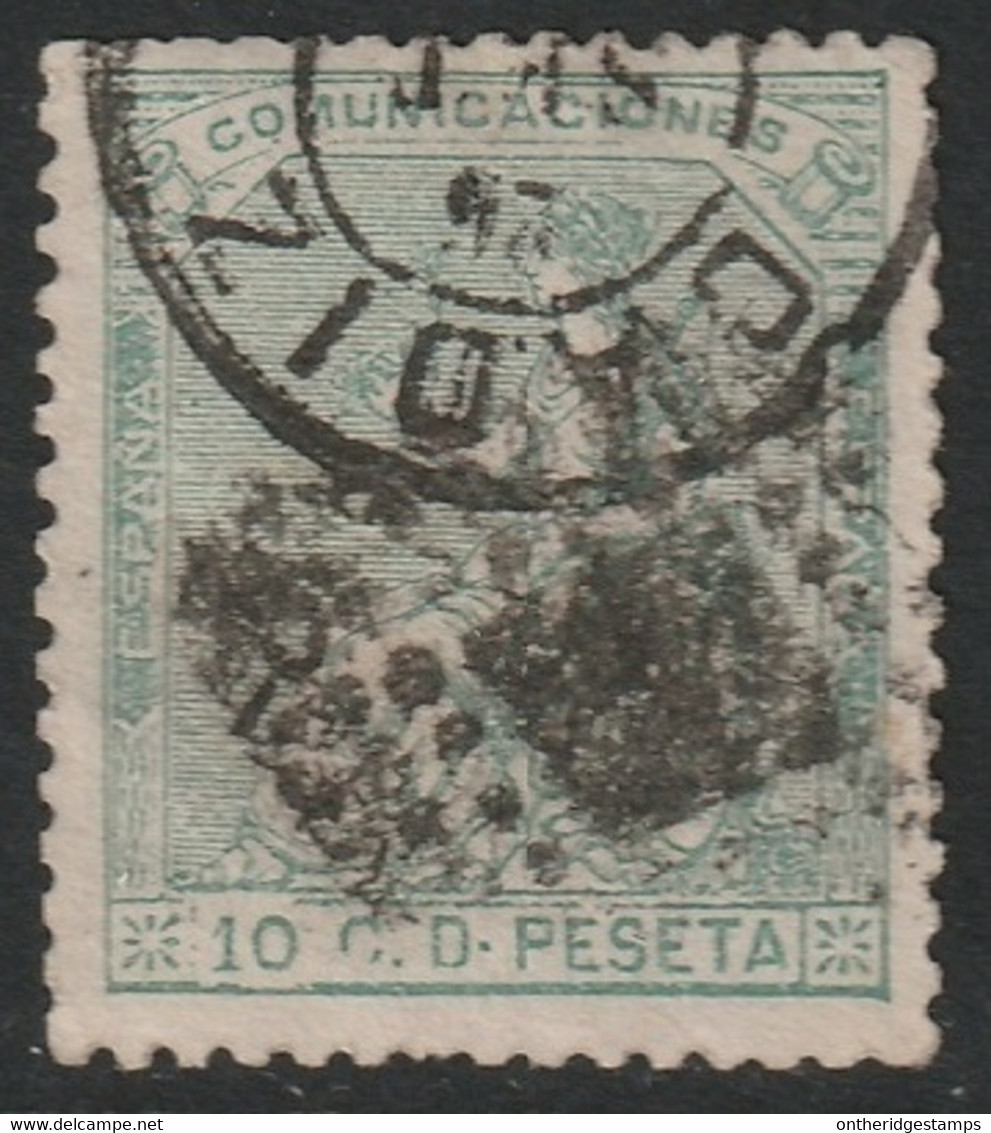 Spain 1873 Sc 193 Espana Ed 133 Yt 132 Used Cadiz & Rumbo De Puntos Cancels - Gebruikt