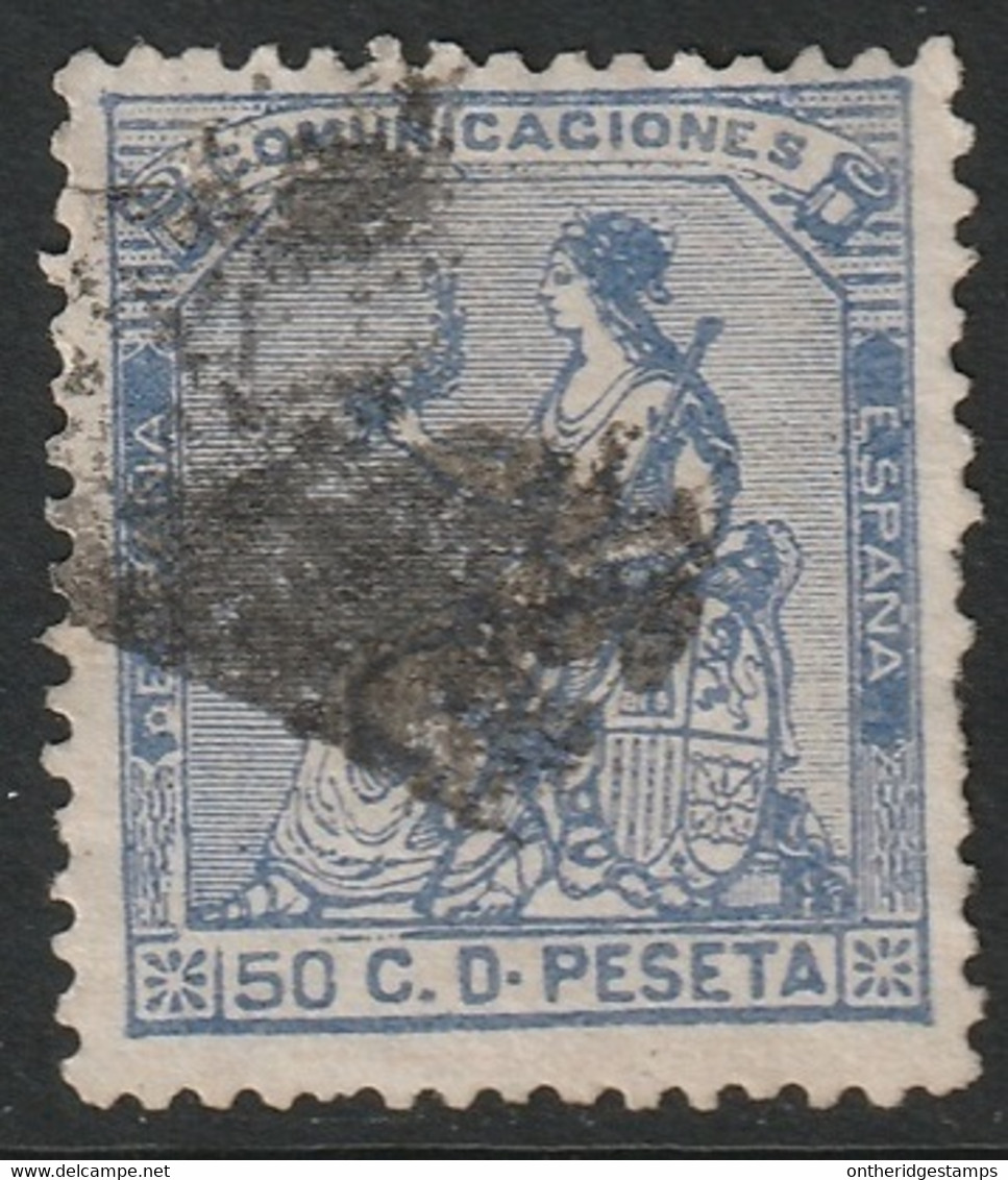 Spain 1873 Sc 197 Espana Ed 137 Yt 136 Used Rumbo De Puntos Cancel - Gebraucht