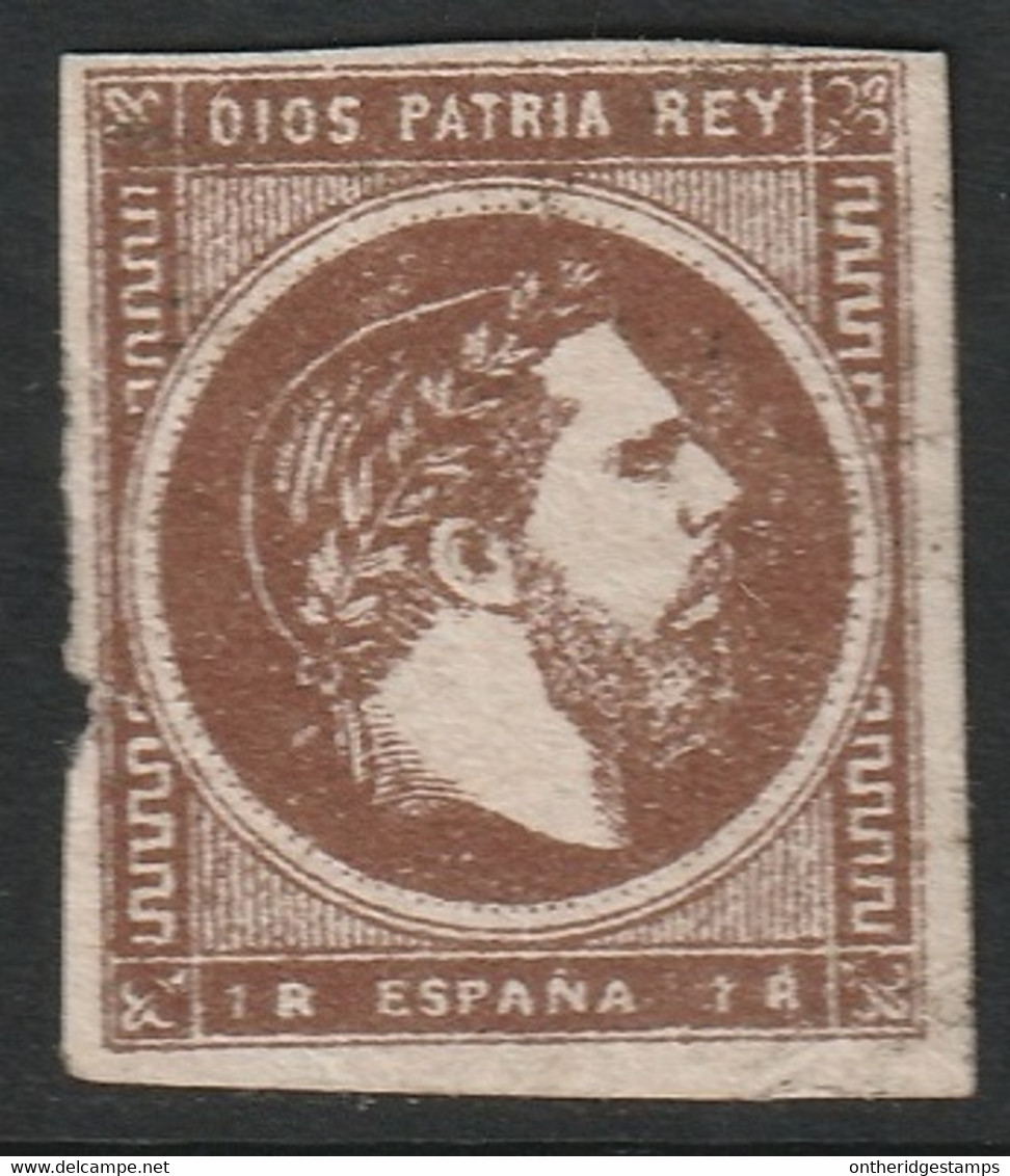 Spain 1874 Sc X7 Espana Ed 161 Yt 3 Carlist Used Light Cancel Damaged Side - Carlisten