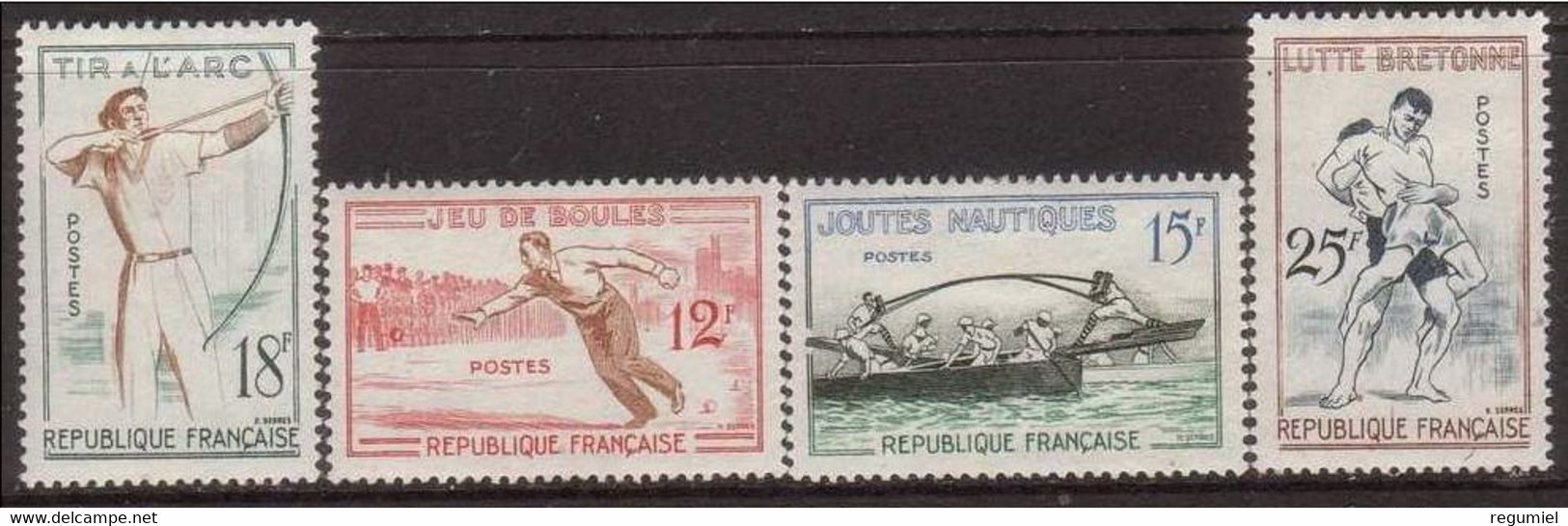 Francia 1161/1164 ** MNH. 1958 - 1957-1959 Moissonneuse