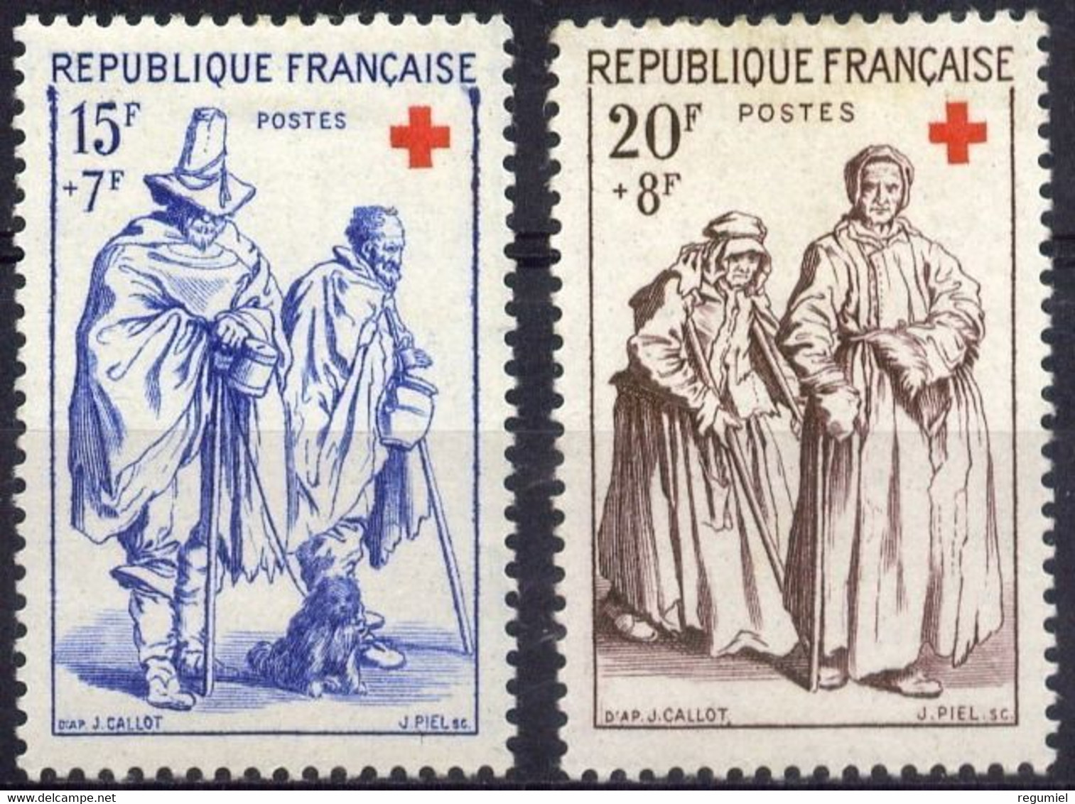 Francia 1140/1141 ** MNH. 1957 - 1957-1959 Moissonneuse