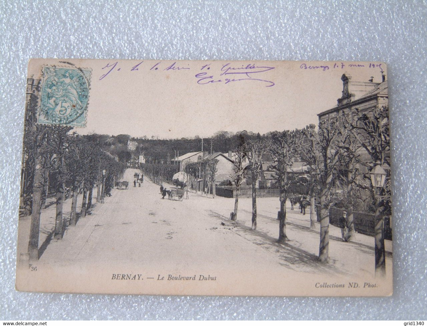 3C 165 - CPA 1905 - 27 BERNAY - LE BOULEVARD DUBUS - ANIMATION - Bernay