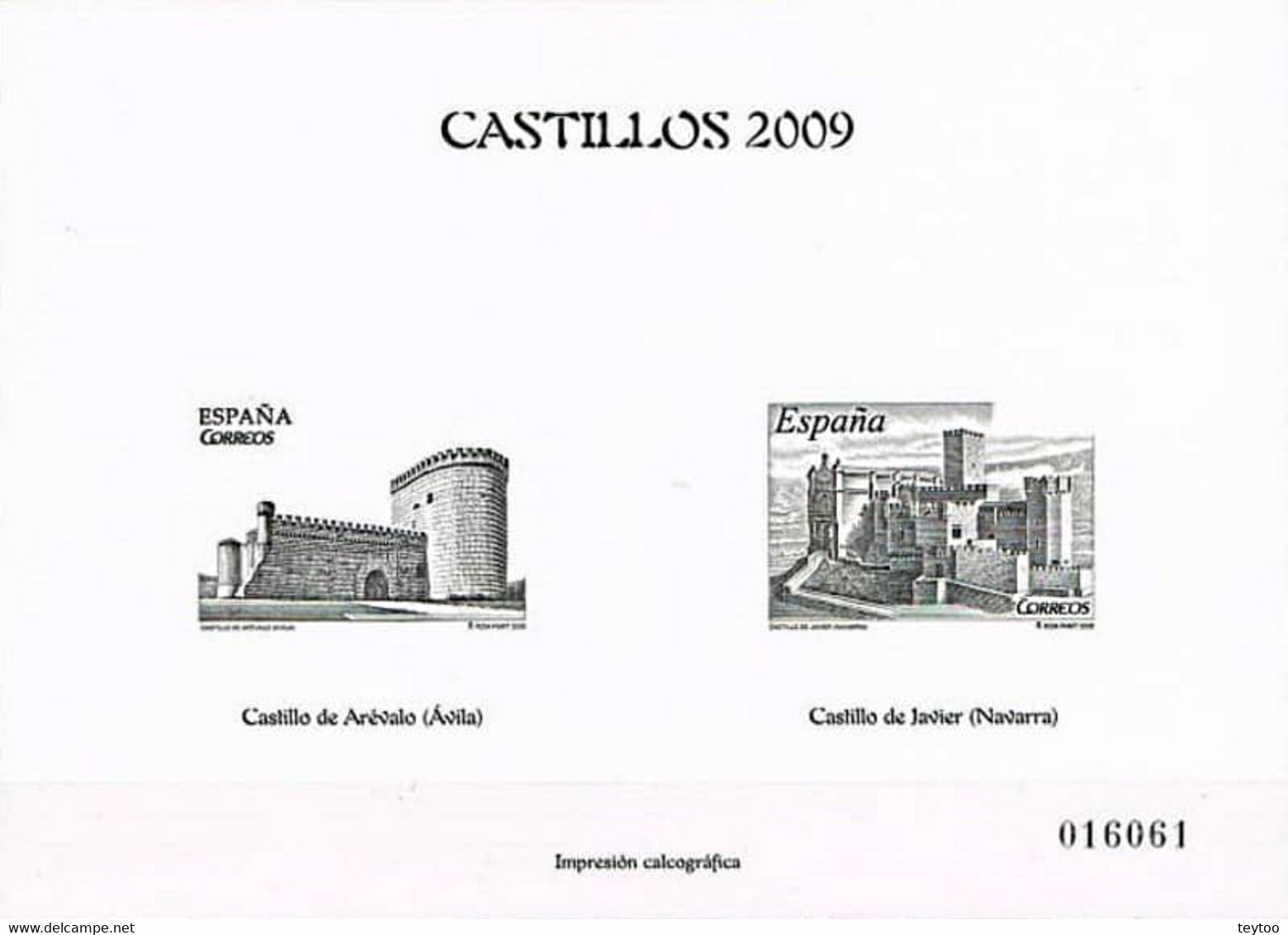 [PE03] España 2009. Prueba Especial 03. Castillos De España - Prove & Ristampe