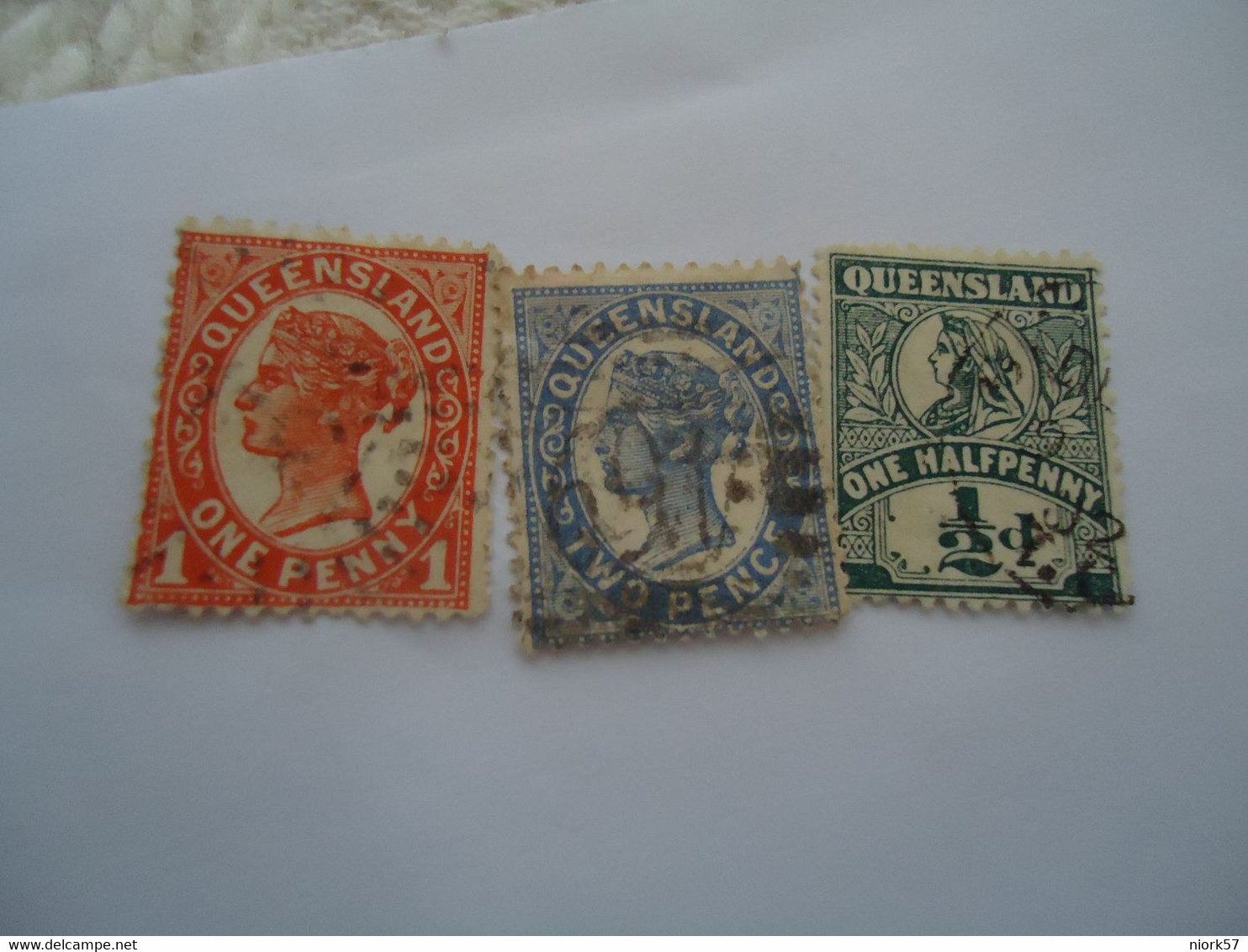 QUEENSLAND USED STAMPS  3 QUEEN POSTMARK - Andere & Zonder Classificatie