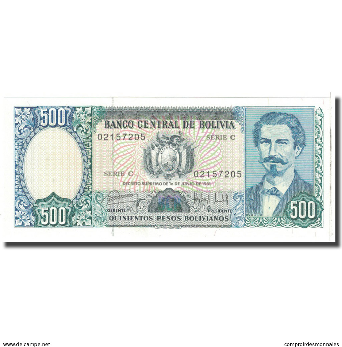 Billet, Bolivie, 500 Pesos Bolivianos, 1981, 1981-06-01, KM:166a, NEUF - Bolivie