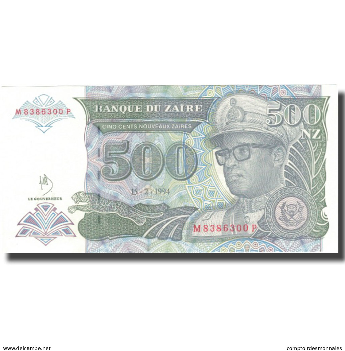 Billet, Zaïre, 500 Nouveaux Zaïres, 1994, 1994-02-15, KM:64a, SPL - Zaïre