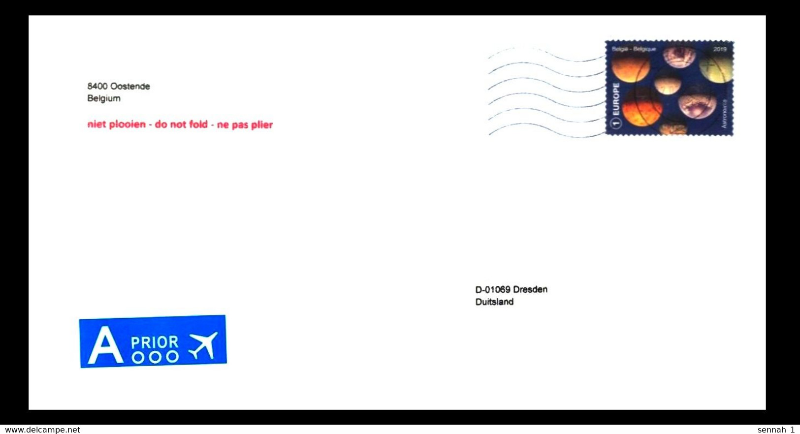 Belgien / Belgique / Belgie: 'Astronomie – Planeten, 2019' / 'Astronomy – Planets – Space' Mi 4899; Yv 4835; COB 4852 EF - Briefe U. Dokumente