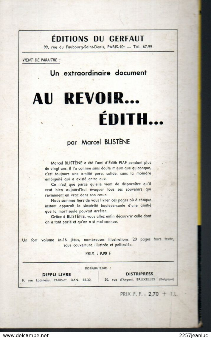 Roman  Espionnage * Scène à Rio De Freddy Milligan * Editions Du Gerfaut De 1963 - Editions De L'Arabesque
