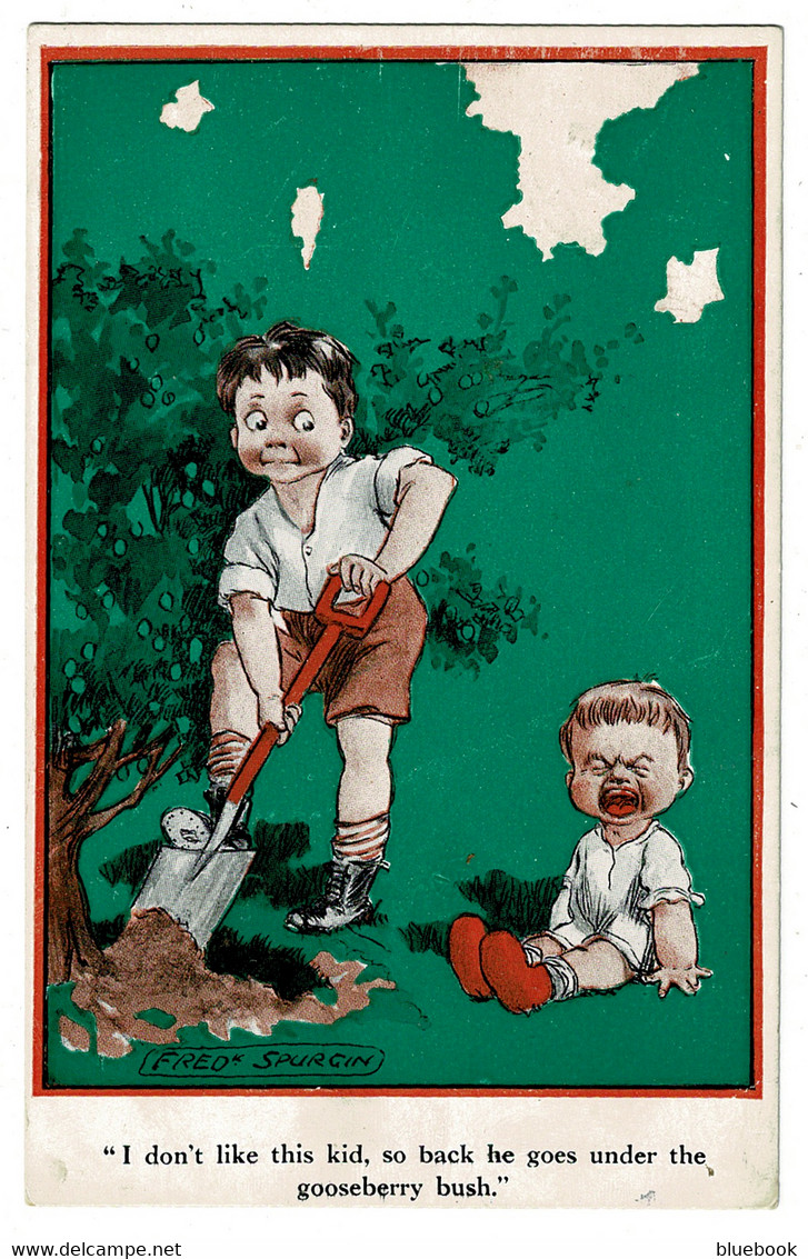 Ref 1530 - 1914 Comic Postcard - Kiddoo Series - I Don't Like This Kid He's Going Back - Bandes Dessinées