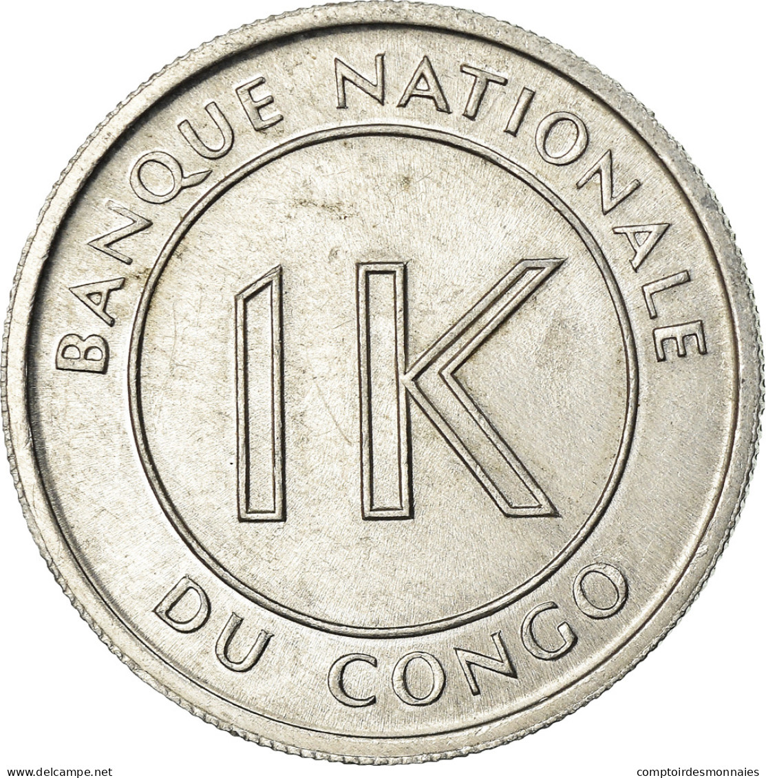 Monnaie, CONGO, DEMOCRATIC REPUBLIC, Likuta, 1967, TTB, Aluminium, KM:8 - Congo (Repubblica Democratica 1964-70)