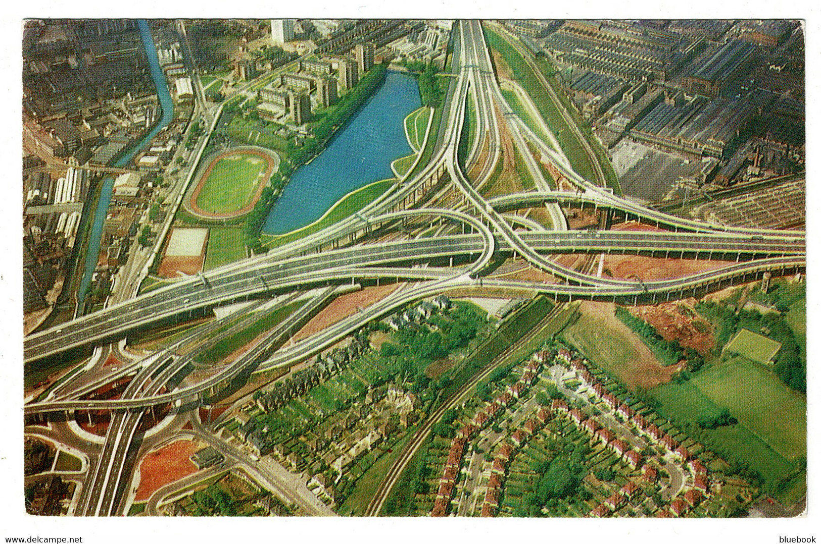 Ref 1530 -  Aerial Postcard - M6 Motorway Spaghetti Junction Gravelly Hill Interchange Birmingham - Birmingham