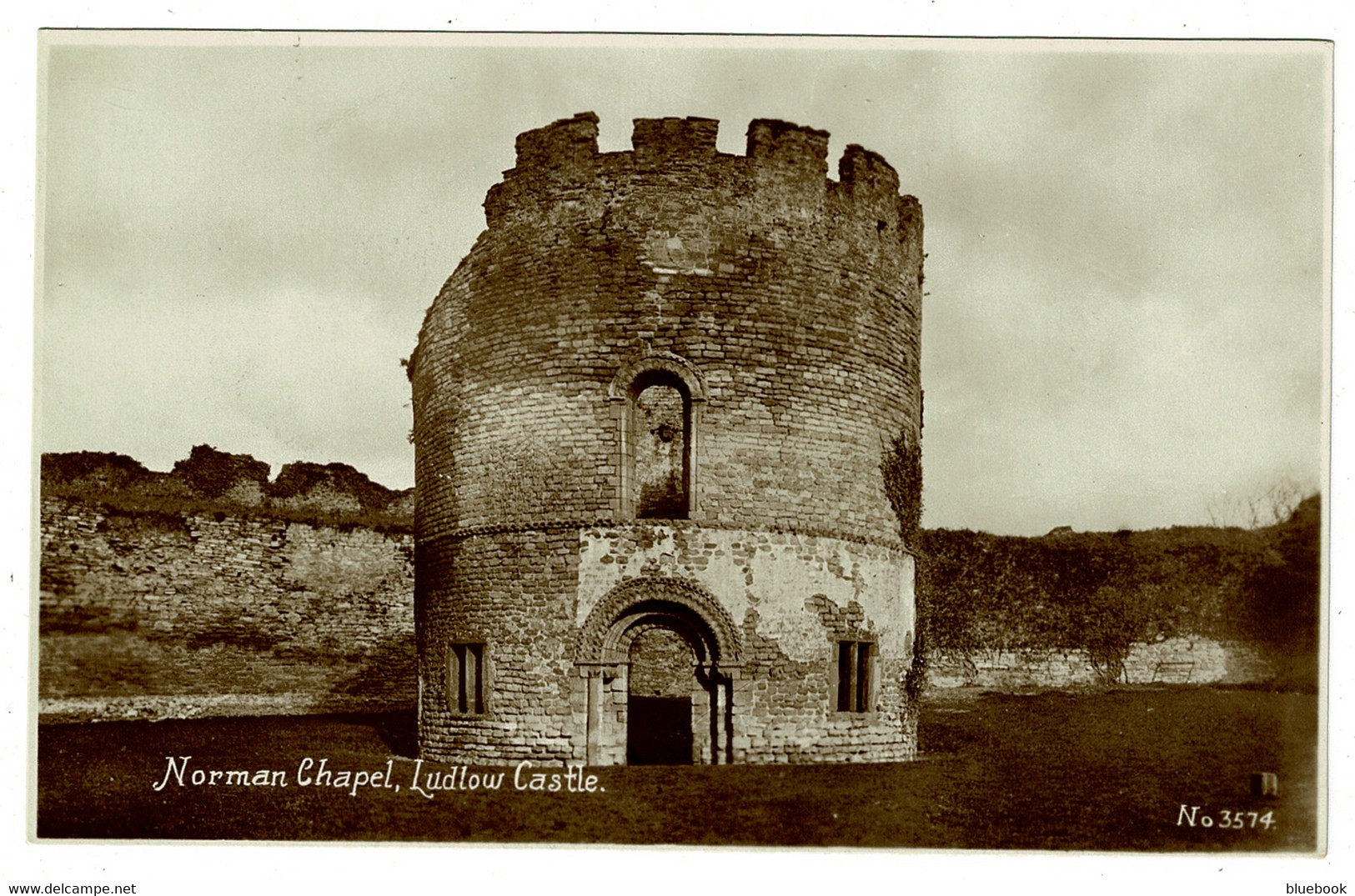 Ref 1530 -  Early Real Photo Postcard - Norman Tower Ludlow Castle Shropshire Salop - Shropshire