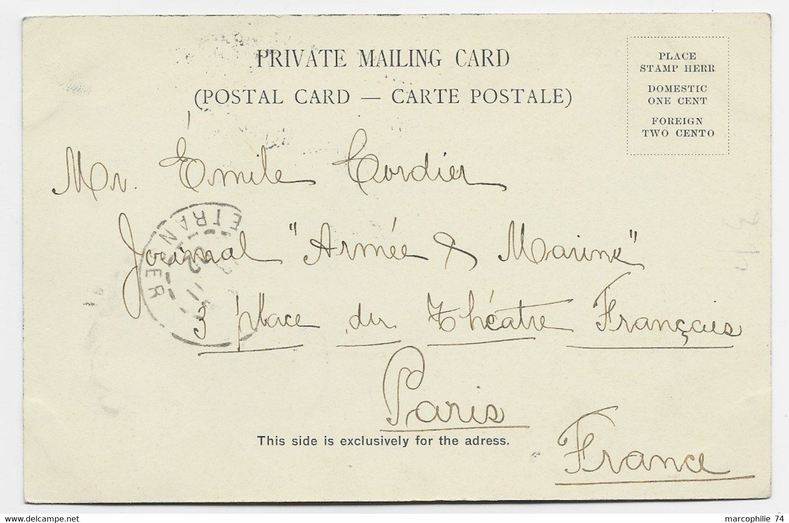 CUBA 2C PALMIERS  CARD MAX CARTE MAXIMUM HABANA COLON 1902 - Cartoline Maximum