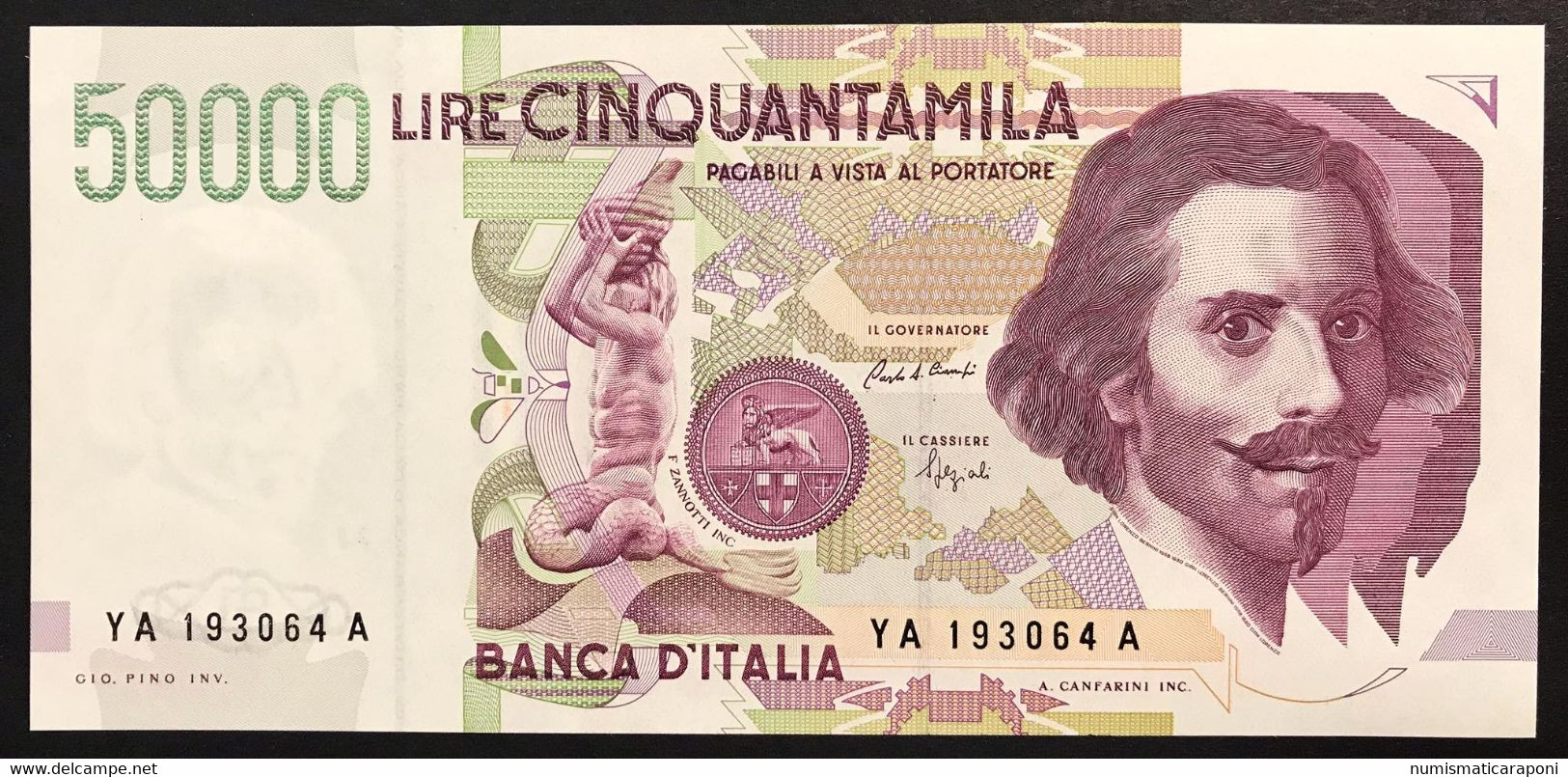 50000 Lire Gian Lorenzo Bernini II° Tipo Serie A 1992 Q.fds LOTTO 3842 - 50.000 Lire