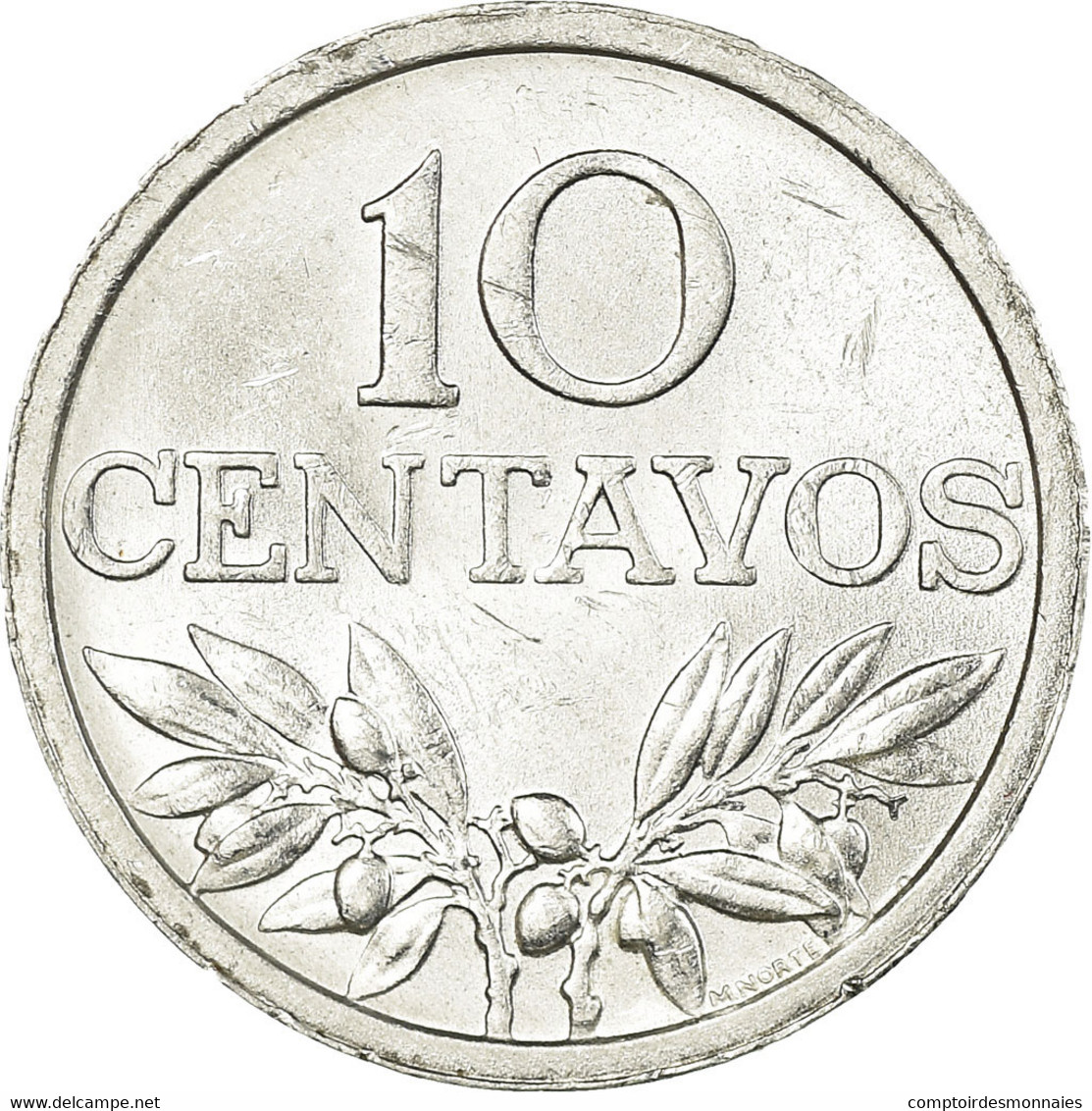 Monnaie, Portugal, 10 Centavos, 1977, TTB, Aluminium, KM:594 - Portugal