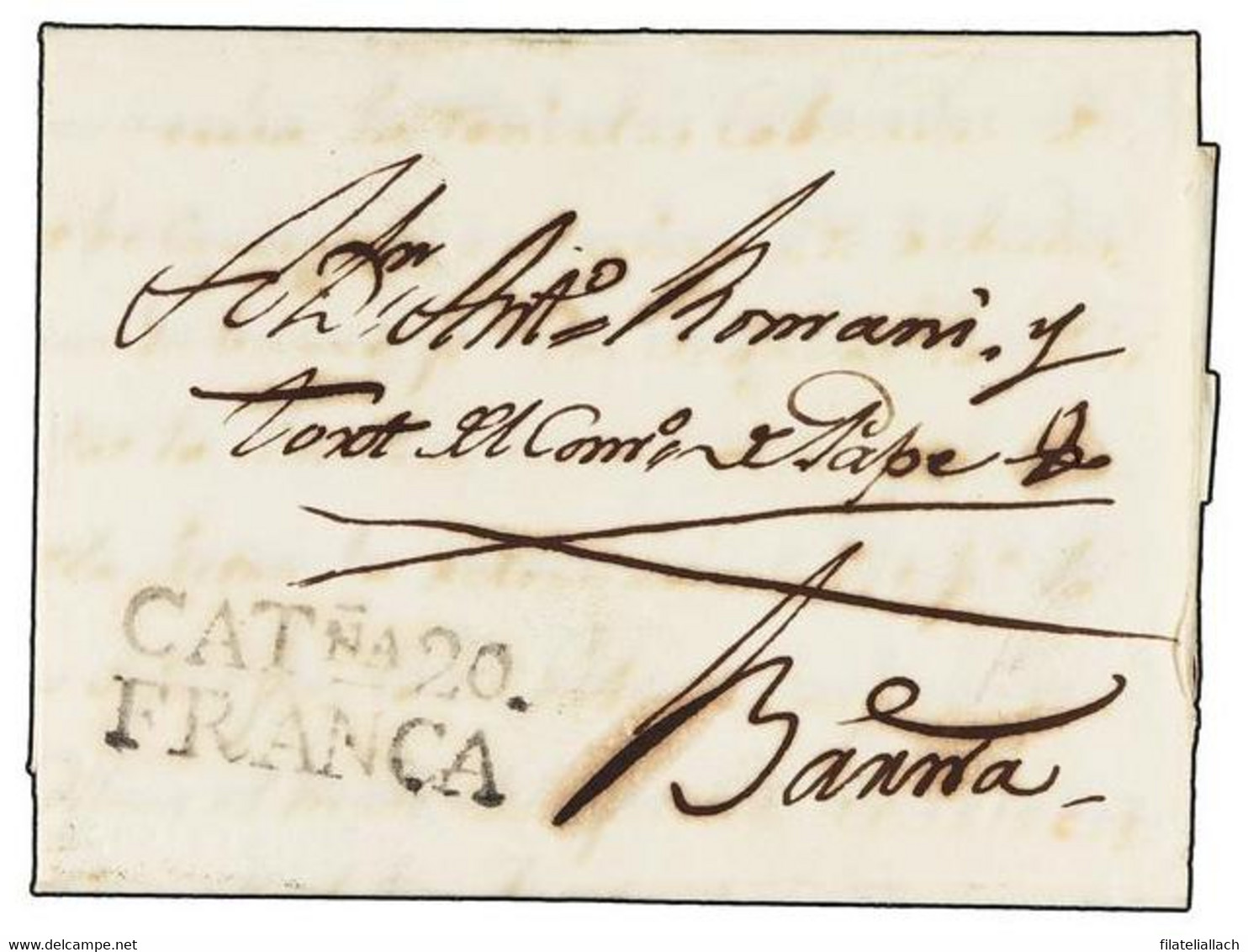 SPAIN: PREPHILATELIC MARKS  DP05 CATALUÑA - ...-1850 Prefilatelia