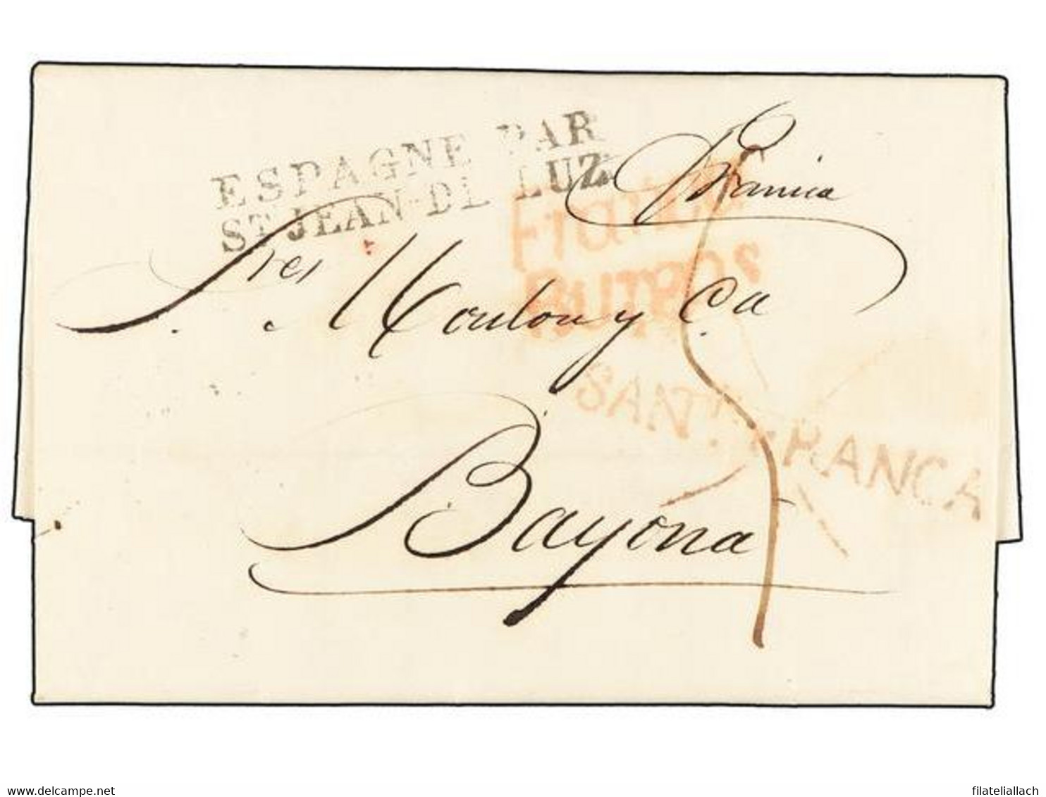 SPAIN: PREPHILATELIC MARKS  DP07 BURGOS - ...-1850 Prefilatelia