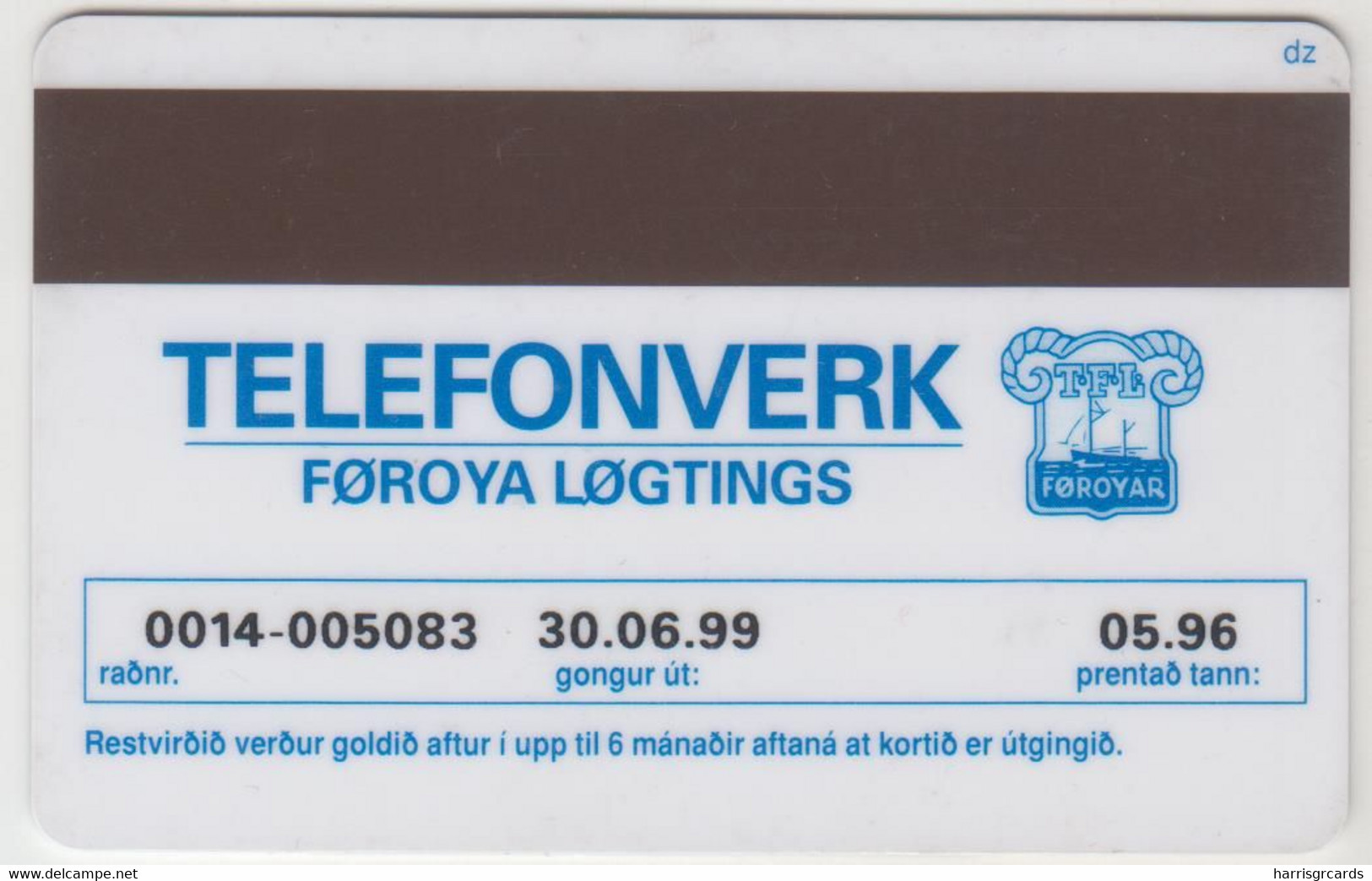 FAROE ISLANDS - Jørgen-Frantz Jacobsen , 30 Kr,  Faroese Telecom, Tirage 30.000, 05/96 , Used - Faroe Islands